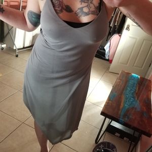 SOLD - TopShop Grey/Silver Assymmetrical Dress - sz 6